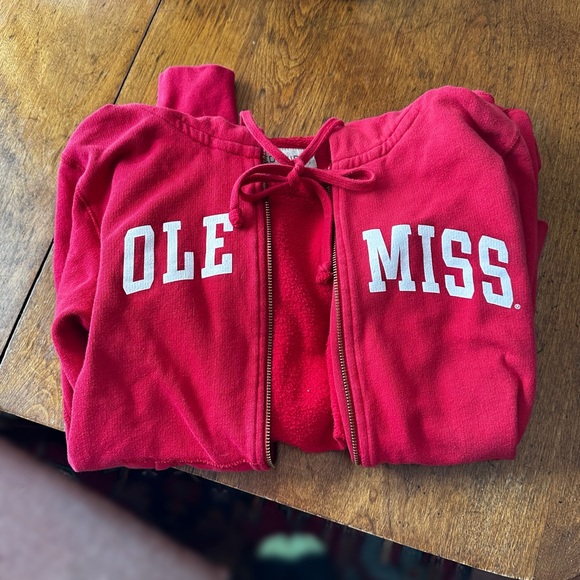 OLE MISS VINTAGE ZIP UP JACKET - TRUE RED - XL - Picture 1 of 4
